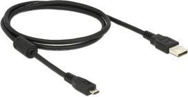 Laidas Delock USB 2.0 A / USB Micro B USB Micro-B male, USB 2.0, 1 m, juoda sp.