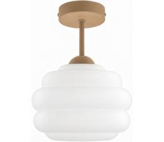 BRILAGI - LED paviršinis šviestuvas RETRO GLASS 1xE27/60W/230V Ø 20 cm smėlinė/balta