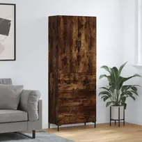 Komoda, dūminio ąžuolo spalvos, 69,5x34x180cm, apdirbta mediena