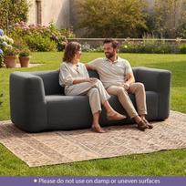 Pripučiamoji sofa 184x79x67 cm pilka, nuimamas užvalkalas