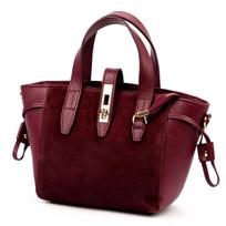 Luka 24-092 bordo spalvos odinė rankinė