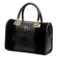 Luka 25-088 CROCO juoda odinė rankinė
