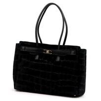 Camilla PREMIUM 10.004 CROCO juoda odinė rankinė