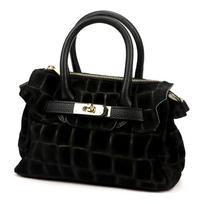 Luka 26-146 MINI CROCO juoda odinė rankinė