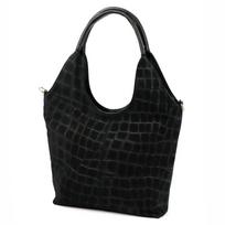 Luka 26-013 CROCO juoda odinė rankinė