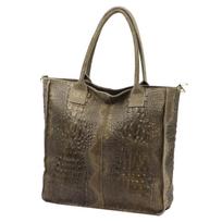 Luka 26-167 CROCO tamsi taupe odinė rankinė