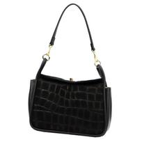 Luka 26-173 CROCO juoda odinė rankinė