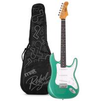 „Rebel“ ST tipo elektrinė gitara, metalo žalumo spalvos