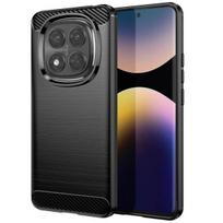 Coque - Xiaomi - Redmi Note 14 Pro/Pro Plus - Juodas Silikonas - Anglies Dizainas - Plonas Profilis