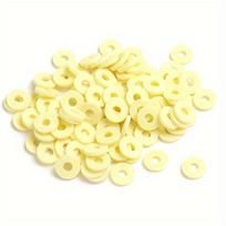 Plokšti polimerinio molio karoliukai 6x1 mm 100 vnt., spalva Nr. 6