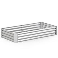 Pakelta daržo lysvė 183x91x30 cm cinkuoto plieno sidabrinė