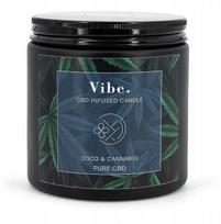 Žvakė, aromatinė Candle Brothers cbd vibe coco & cannabis, 75 h, 350 g, juoda sp.
