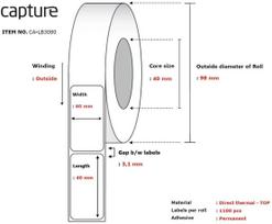 Capture Capture CA-LB3080 etykiet do nadruku White | CA-LB3080 | 5706998986672