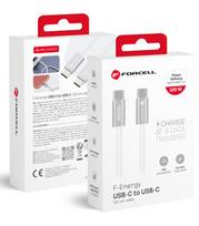 Baltas USB-C - USB-C QC4.0 PD 5A 100W 120cm laidas "Forcell F-Energy ACYH23 Cafule Color"