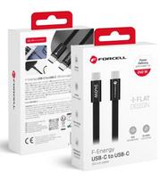 Juodas USB-C - USB-C QC4.0 PD 5A 240W 120cm laidas "Forcell F-Energy CCFN23 Cafule Flat"