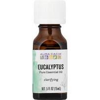 Aura Cacia, Grynas eterinis aliejus, eukaliptas, 0,5 fl oz (15 ml)