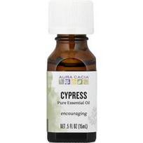 Aura Cacia, Grynas kiparisų eterinis aliejus, 15 ml (0,5 fl oz)