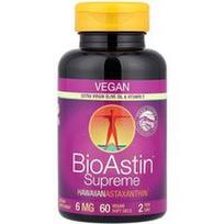 Nutrex Hawaii, „BioAstin® Supreme“, havajietiškas astaksantinas, 60 veganiškų minkštųjų kapsulių (6 mg vienoje minkštojoje kapsulėje)