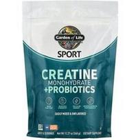 Garden of Life, Sportas, kreatino monohidratas + probiotikai, be skonio, 348 g (12,27 uncijos)