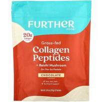 Further Food, Žole šertų karvių kolageno peptidai + Reishi grybai, šokolado skonio, 12 pakelių po 23 g (0,81 uncijos)