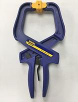 Greito užspaudimo spaustukas - IRWIN - Handi Clamp 100 mm - Minkšti ir pasukami pamatai - Užraktas su spragtuku