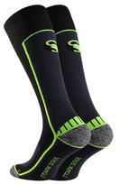 Unisex ilgos kompresinės sportinės kojinės Stark Soul 2139, juoda-žalia, 35-38