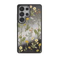 District Wildflowers - Samsung Galaxy S25 Ultra Case, Elite Mirror Dark (Magnetic) / Silver
