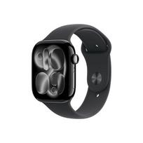 Apple Watch Series 11 GPS 46mm Jet Black Aluminium Case with Black Sport Band - S/M | MEUW4RKA | 195950631760