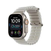 Apple Watch Ultra 4 GPS + Cellular LTE 49mm Natural Titanium Case with Translucent Grey Ocean Band | MJAD4QRA | 195951214870
