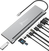 Reagle Stacja Dokująca -C 12in1 2x HDMI 4K RJ45 M1 | 5905261350572 | 5905261350572