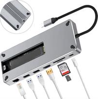 Kieszeń Reagle REAGLE HUB   NVME SATA M.2 USB-C 3.2 HDMI 4K 60Hz PD 100W | 5905261351968 | 5905261351968