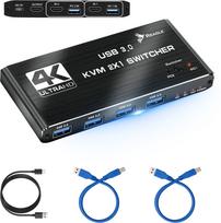 Przełącznik Reagle SWITCH HDMI PRZEŁĄCZNIK KVM 4K 60Hz 2X1 HDMI 2.0 4x USB 3.0 HDCP 2.2 REAGLE | 5905261352590 | 5905261352590