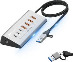Reagle  AKTYWNY 7 PORTÓW USB 3.2 10Gbps ROZDZIELACZ ROZGAŁĘŹNIK 7w1 USB-C | 5905261353573 | 5905261353573
