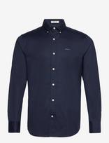 Gant - Reg Pinpoint Oxford Shirt - Laisvalaiko marškiniai - Tamsiai mėlyna