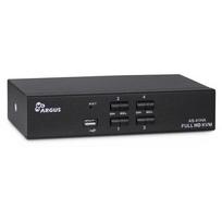 Inter Tech Inter-Technology KVM Switch AS-41HA HDMI, 4 Port, Metal