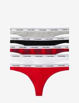 Calvin Klein - Thong 5 Pk - Stringai - Raudona