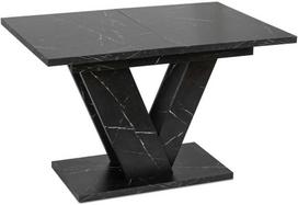 Mebel Elite Išskleidžiamas stalas, 120–160 cm, juodo marmuro spalvos