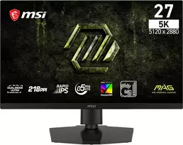 Monitorius MSI MAG 271KPD7 - 5K:75Hz, QHD:300Hz | 5120x2880| Rapid IPS Flat | 27"