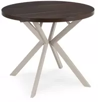 Mebel Elite Išskleidžiamas apvalus stalas LUGO, 90–190 cm, riešutmedžio ir kašmyro spalvų