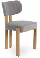 Fotelis Mebel Elite Kėdė su porankiais GRENADA, 50 × 52 × 80 cm, pilka / ąžuolo spalvos
