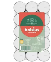 Žvakė, arbatinė Bolsius, 4 h, 30 vnt., Balta sp.