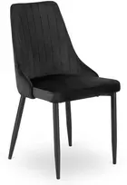 Fotelis Mebel Elite Veliūrinė kėdė BARI, 50 × 50 × 90 cm, juoda
