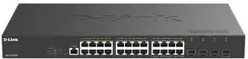 Šakotuvas D-LINK Smart+ Nuclias L2+ 24 Gigabit PoE/PoE+ jungtys and 4 10GbE SFP+ jungtys Budget PoE 375W ONVIF switch