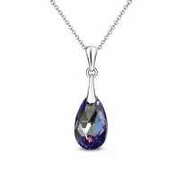 Diamond Sky Jewelry Sidabrinis kaklo papuošalas moterims DiamondSky „Baroque (Tanzanite AB)“ su Swarovski kristalais