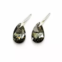 Diamond Sky Jewelry Sidabriniai auskarai moterims DiamondSky „Baroque (Sidabrinis Night)„ su Swarovski kristalais