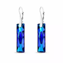 Diamond Sky Jewelry Sidabriniai auskarai moterims DiamondSky „Deluxe (Bermuda Mėlyna)“ su Swarovski kristalais