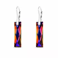 Diamond Sky Jewelry Sidabriniai auskarai moterims DiamondSky „Deluxe (Volcano)“ su Swarovski kristalais