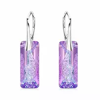 Diamond Sky Jewelry Sidabriniai auskarai moterims DiamondSky „Growing Crystal II (Vitrail Light)„ su Swarovski kristalais