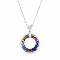 Diamond Sky Jewelry Kaklo papuošalas moterims DiamondSky „Cosmic Ring (Volcano)“ su Swarovski kristalais