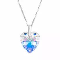 Diamond Sky Jewelry Kaklo papuošalas moterims DiamondSky „Cupid (Aurora Borealis)“ su Swarovski kristalais